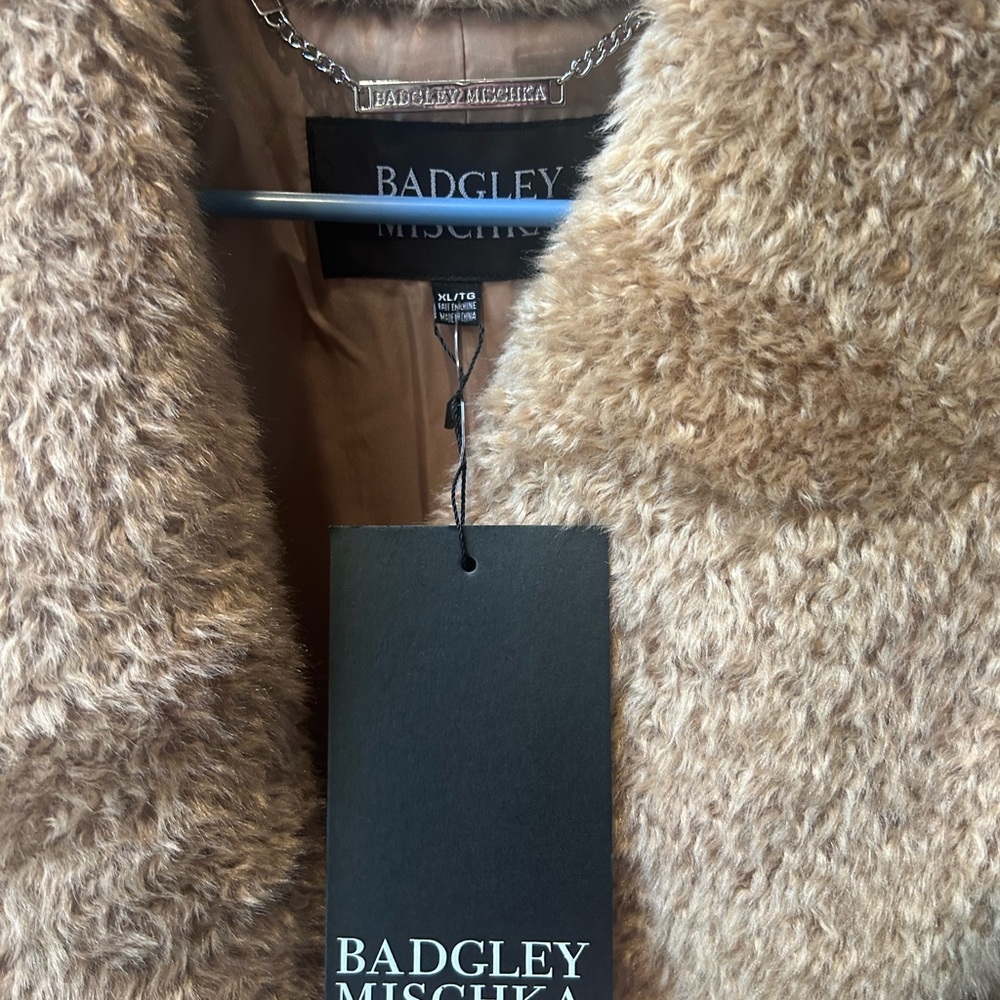 Cozy Tan Faux Fur Coat - Picture 2 of 2